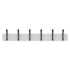 MODE 6 Black Hooks On White Board Hat And Coat Rack
