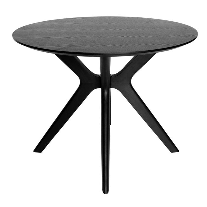 Sk Designer Living | Doreen Collection | Round Wood Dining Table | 100cm - Black