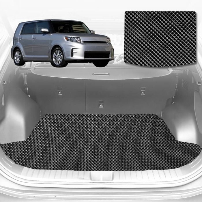 6D Diamond Car Boot Mat for Toyota Rukus 2010-2015-(3rd Row seats up/7 seater)-Cargo Mat-Black-Outback GT