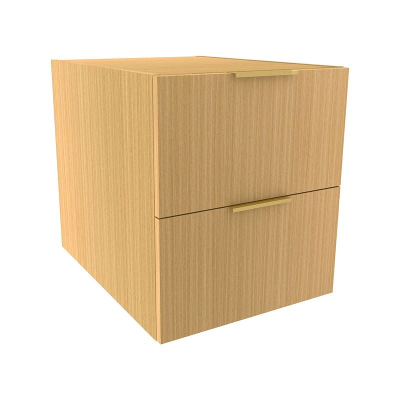 Lugna 512 x 450 x 580mm Sand 2 Drawer Storage Cabinet
