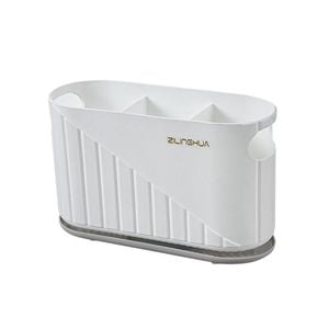Catzon Kitchen Utensils Holder Multifunctional Draining Chopstick Cage-White