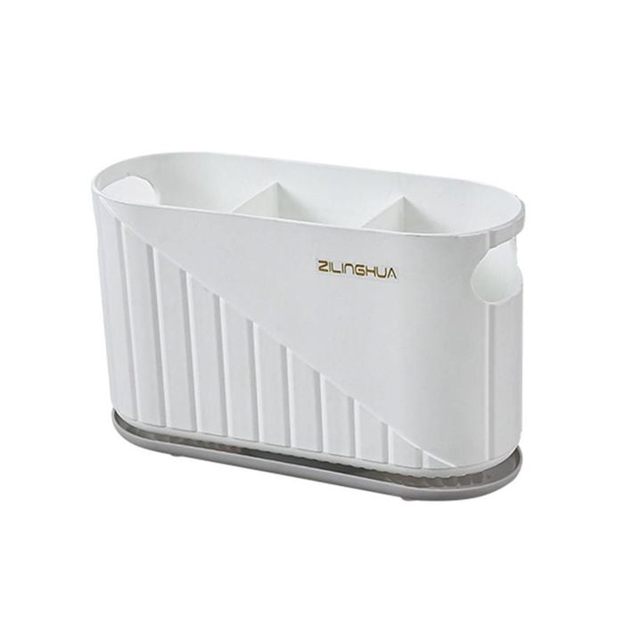 Catzon Kitchen Utensils Holder Multifunctional Draining Chopstick Cage-White