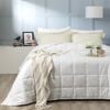 Ddecor Home Checks 500tc Cotton Jacquard Comforter Set Super King Bed White