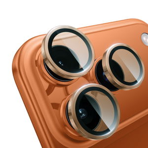 Metal Camera Lens Glass Individual Eagle Protector Cover - For Apple iPhone 17 Pro / 17 Pro Max (Champagne)