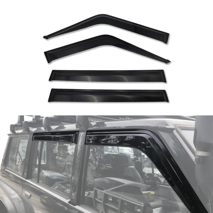 AUSGO Luxury Weather Shields for Nissan Patrol Y60 GQ Auto Miror 1988-1997 Weathershields Window Visors Wind Deflectors