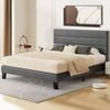 ALFORDSON Bed Frame Double Grey Fabric