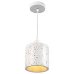 Brilliant 12cm White Bianca Terrazzo Stone Pendant