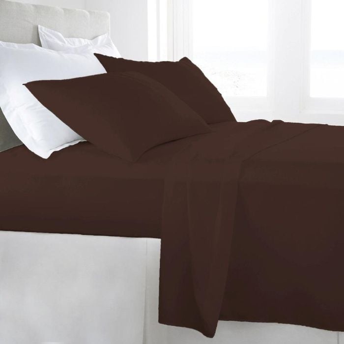 Luxor King Single Chocolate 1000TC Egyptian Cotton Sheet Set
