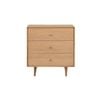 6IXTY Niche Bedroom Chest of 3 Drawers Wooden Storage Cabinet - Natural