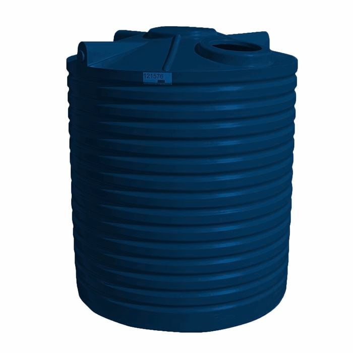 Clark Tanks 5000L Tall Round Poly Water Tank - Stormedge Blue