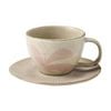 2pc Ecology Hand Drawn Floral Silhouettes Cecile Tea Cup & Saucer 290ml