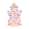 LVD Kids Multicoloured Summer Print Microfibre Poncho Towel W/ Pockets 70x70cm