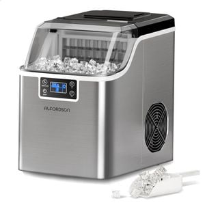 Alfordson Commercial Ice Maker Machine 3.7l Countertop W/ Timer Silver