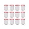 Argon Tableware 150ml Glass Jam Jars With Airtight Red Gingham Lids - Set Of 12 Empty Screw Top Kitchen Storage Preserving Jar