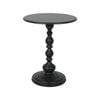 Levede Side Table Vintage End Round Tabletop Steel Base Nightstand Antique Black