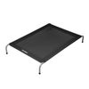 PaWz Raised Dog Bed Large Outdoor Pet Cot Teslin Mesh 125x90x20cm,Black