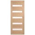 Corinthian 2340 x 820 x 40mm Entrance Door Blonde Oak Translucent Glass AWO52G
