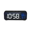 TODO Digital Alarm Clock Large Display USB Rechargeable - Black