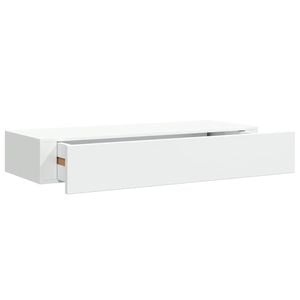vidaXL Wall-mounted Drawer Shelf White 60x23.5x10 cm
