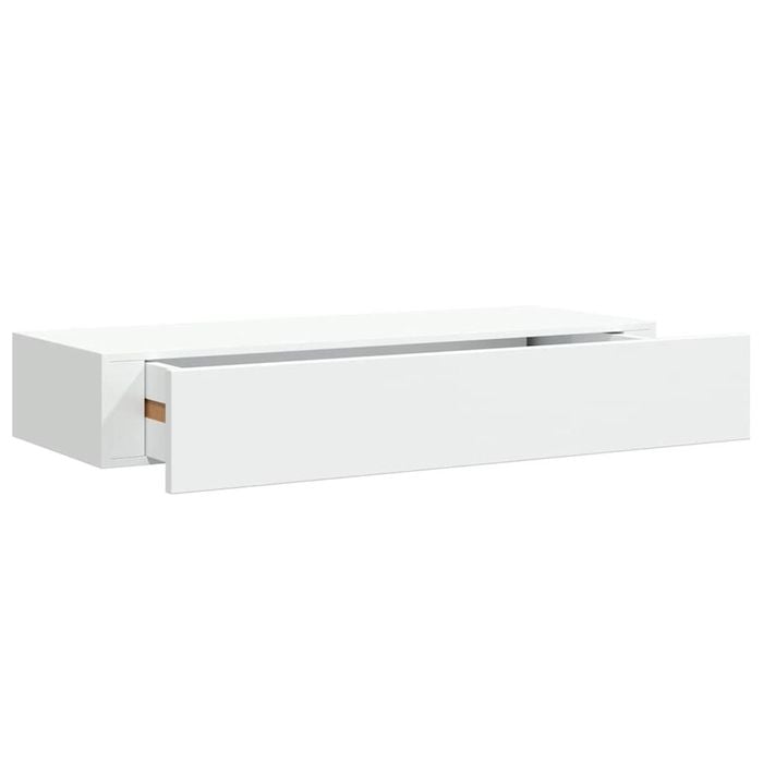 vidaXL Wall-mounted Drawer Shelf White 60x23.5x10 cm