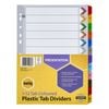 Marbig Manilla Plastic Tab Dividers A4 (Coloured) (1-12 Tab)