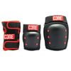Core Protection Skate Triple Pad Set (s) -knee/elbow/wrist  - Black | Black & Red | Black,black & Red