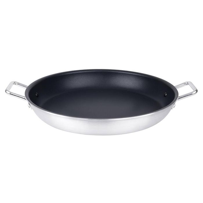 Vogue Aluminium Non-stick Teflon Platinum Plus Paella Pan 450mm - HT991