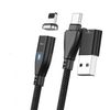 TEGAL USB & Type C Dual Magnetic Charging Cable iOS 1m Black