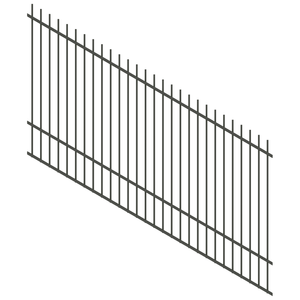 ProtectorAl 1201 - 2400 x 1500mm Woodland Grey Raked 16-30º Picket Top Pool Fence Panel