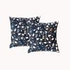 Renee Taylor Poly Velvet Printed Terazzo 50x50cm Twin Pack Filled Cushion