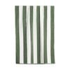Canningvale Terry Pool/Beach Towel Cabana Stripe Olive Green 80x160cm