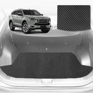 6D Diamond Car Boot Mat for Isuzu MU-X 2021-Current-Cargo Mat-Black-Outback GT