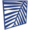 ProtectorAl 300 - 1200 x 300 - 1200mm Dark Blue / Gloss White Palm Unframed Composite Deco Panel