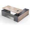 Modern Furniture PHOENIX Sit & Stand Electric Lift Executive Desk220cm Oak&Black
