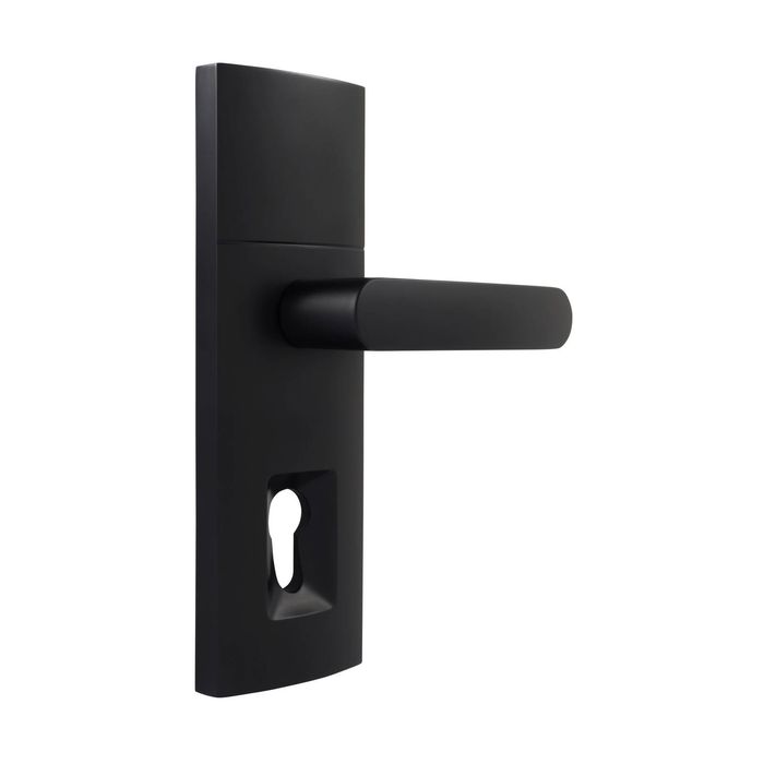 Gainsborough 60mm Matte Black Trilock Dummy Trim Entrance Lever Set