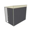 Build-a-Shed 1.5 x 2.3 x 2m Skillion Shed without Side Doors - Grey
