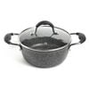 Classica Diamond Stone 20cm Casserole w/ Lid 2.25L Capacity Cooking Pan