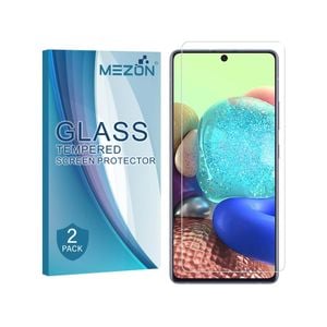 2 Pack MEZON Samsung Galaxy A71 5G Clear Tempered Glass Screen Protectors