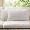 Gioia Casa 2-pack Corduroy Velvet Cushion Covers - 30cm X 50cm, White