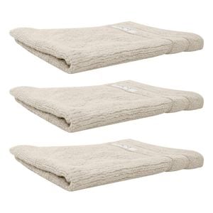 3x Bas Phillips Cairo Ribbed Collection Cotton Hand Towel 60x40cm Desert