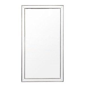 Elegant Collections XL Antique Silver Beaded Mirror