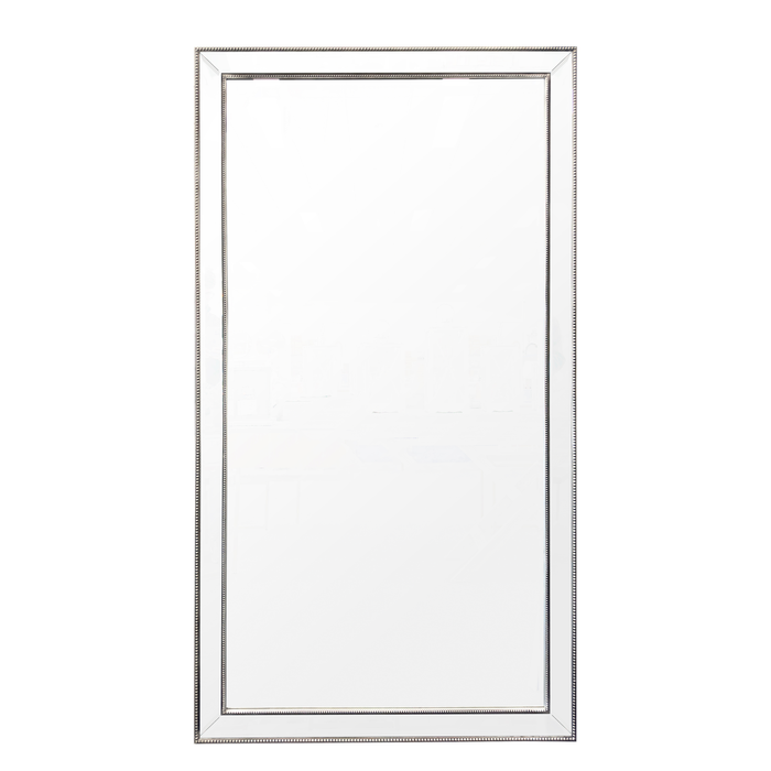 Elegant Collections XL Antique Silver Beaded Mirror