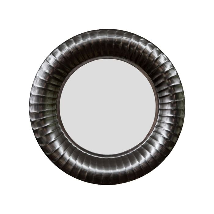 SSH COLLECTION ZANE 60CM WIDE ROUND WALL MIRROR - BLACK