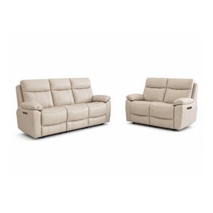 3+2 Seater Top Grain Leather Electric Recliner Sofa set