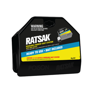Ratsak Reusable Rodent Bait Station With 4 Wax Blocks