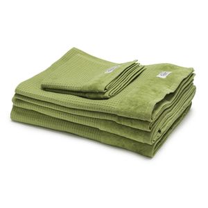6pc Onkaparinga Mossman 100% Cotton Bath/Face/Hand Towel Bathroom Set Tarragon
