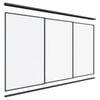 Lugna 2100 x 2701-3600mm Black Optiglass Panels Wardrobe Triple Sliding Doors