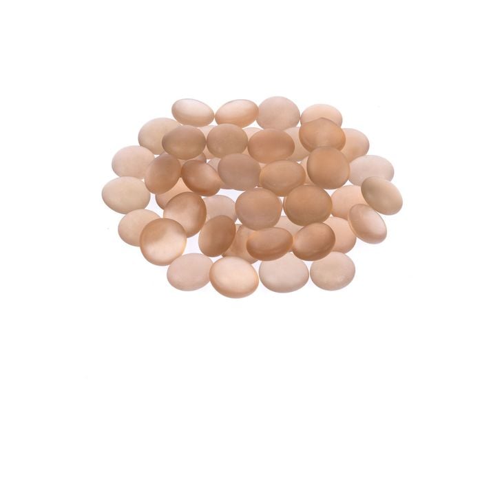 Tuscan Path 1kg 17-19mm Frosted Apricot Glass Decorative Pebble
