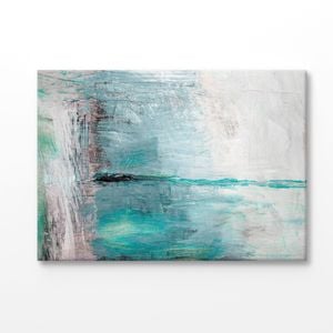 Green & Blue Abstract Painting Print 100% Australian Made 90x60cm (Stretched Canvas)