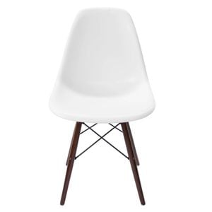 SK Designer Living | Replica Eames DSW Eiffel Chair | Plastic & Walnut - White